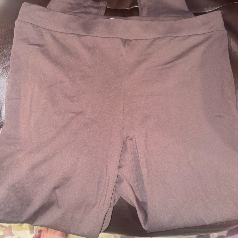 Aritzia Babaton Chocolate Brown Leggings XL